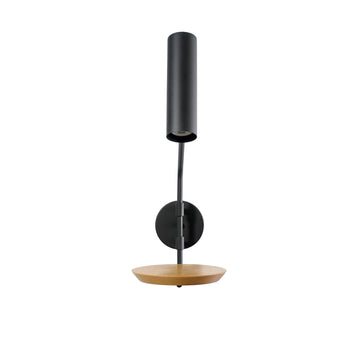 Wall light ELO polished brass + black ebanized wood