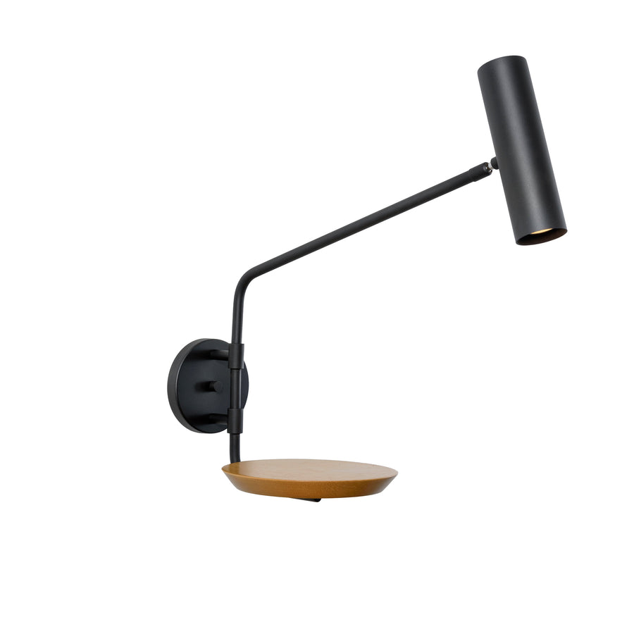 Wall light ELO polished brass + black ebanized wood