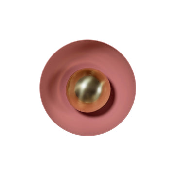 Arandela GIRASSOL solo microtextura rosa queimado + botão latão fosco