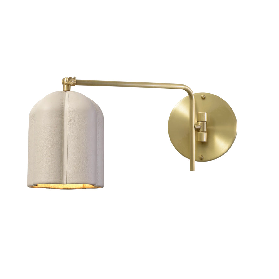 Pendant CARAÍVA double natural woven straw basket and polished brass finish
