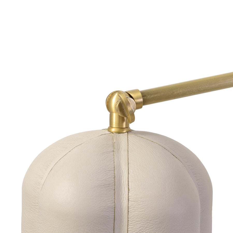 Pendant CARAÍVA double natural woven straw basket and polished brass finish