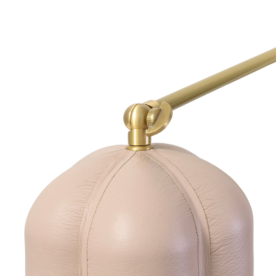 Pendant CARAÍVA double natural woven straw basket and polished brass finish