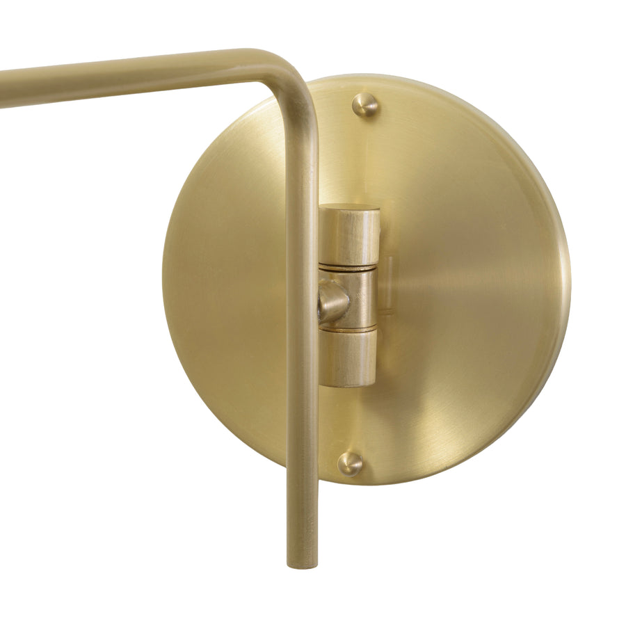 Pendant CARAÍVA double natural woven straw basket and polished brass finish