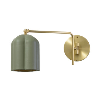Pendant CARAÍVA double natural woven straw basket and polished brass finish