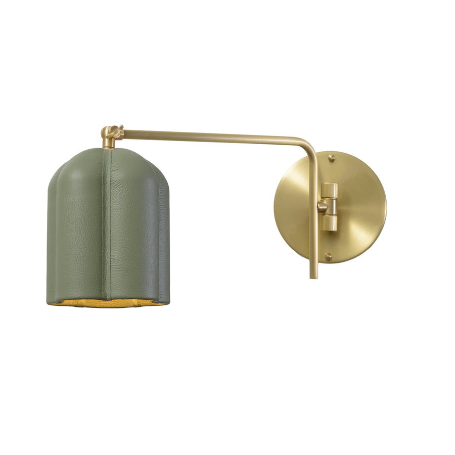 Pendant CARAÍVA double natural woven straw basket and polished brass finish