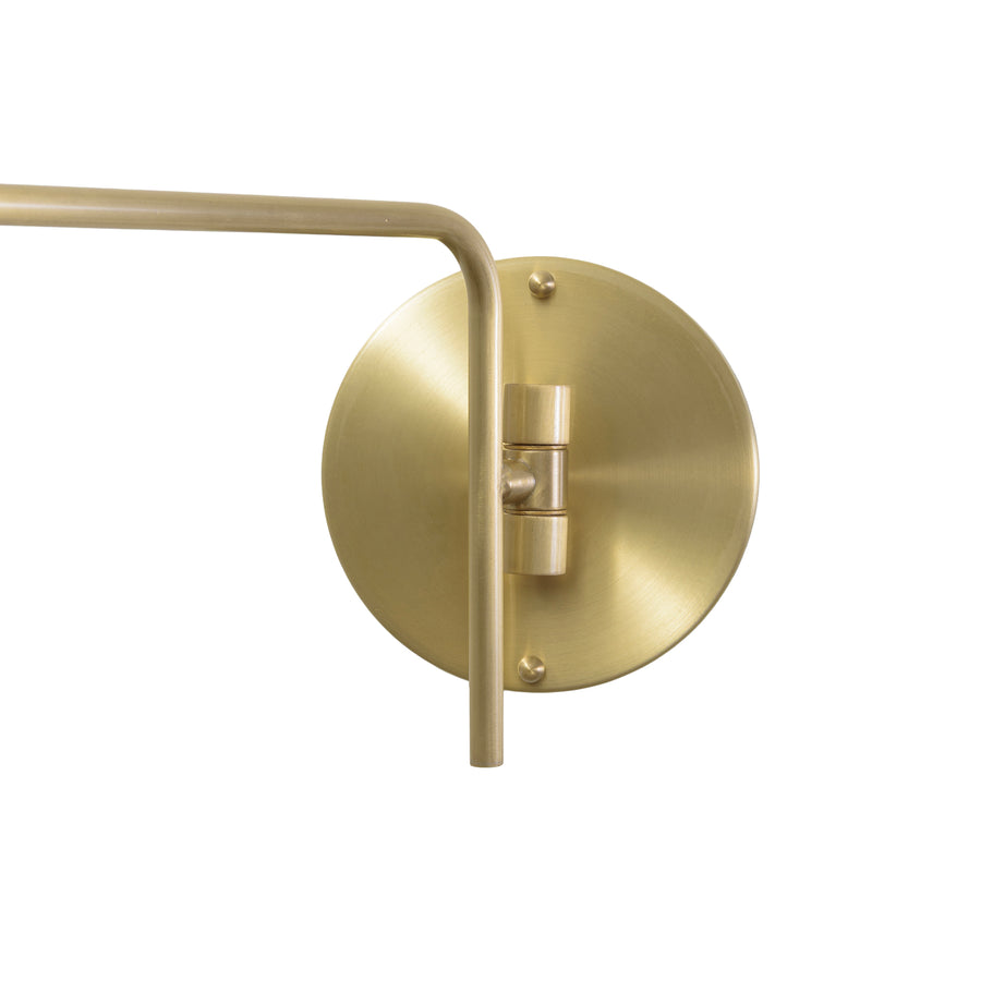 Pendant CARAÍVA double natural woven straw basket and polished brass finish