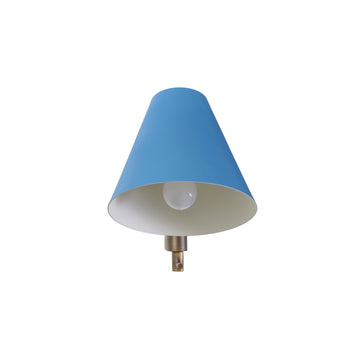 Wall light LEME black microtexture shade + matte brushed brass base and stem