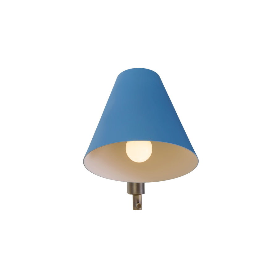 Wall light LEME black microtexture shade + matte brushed brass base and stem