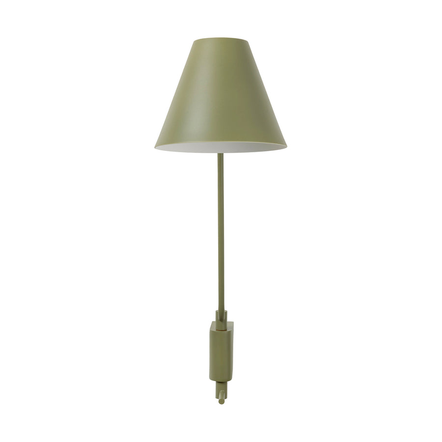 Wall light LEME black microtexture shade + matte brushed brass base and stem
