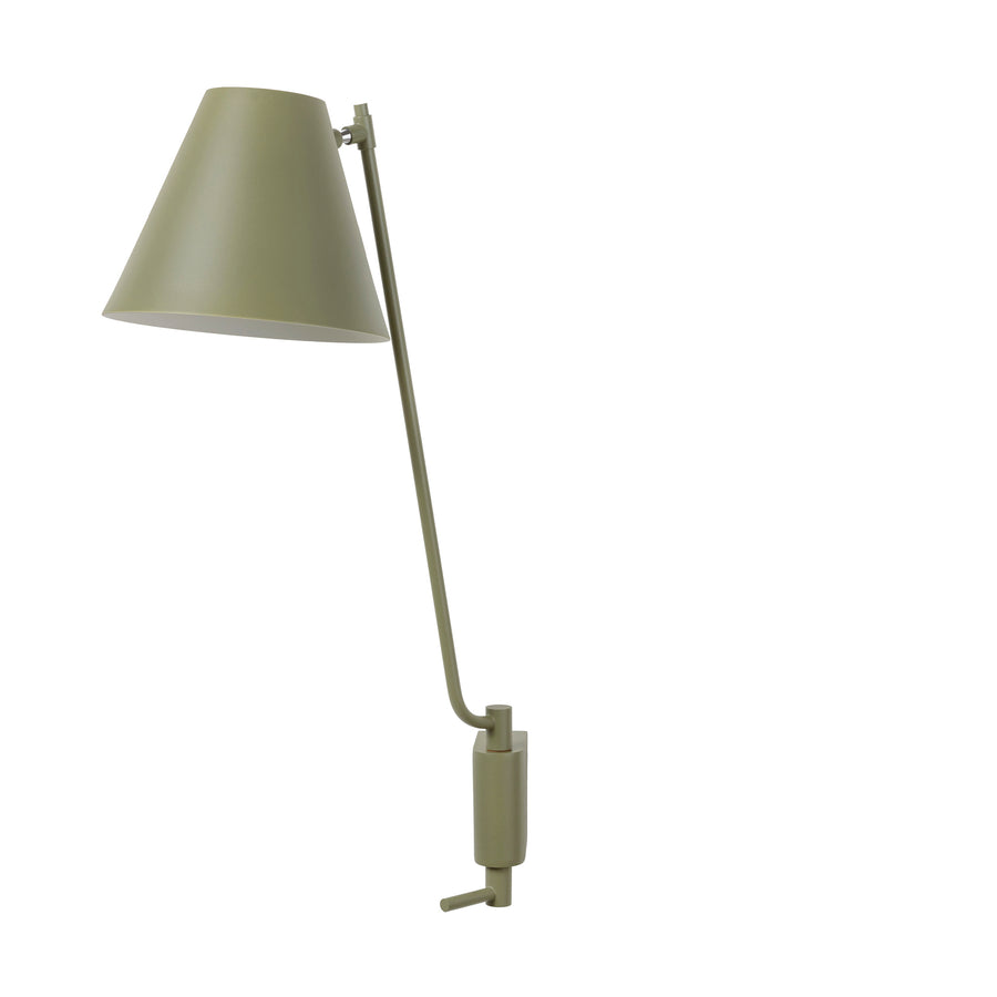 Wall light LEME black microtexture shade + matte brushed brass base and stem
