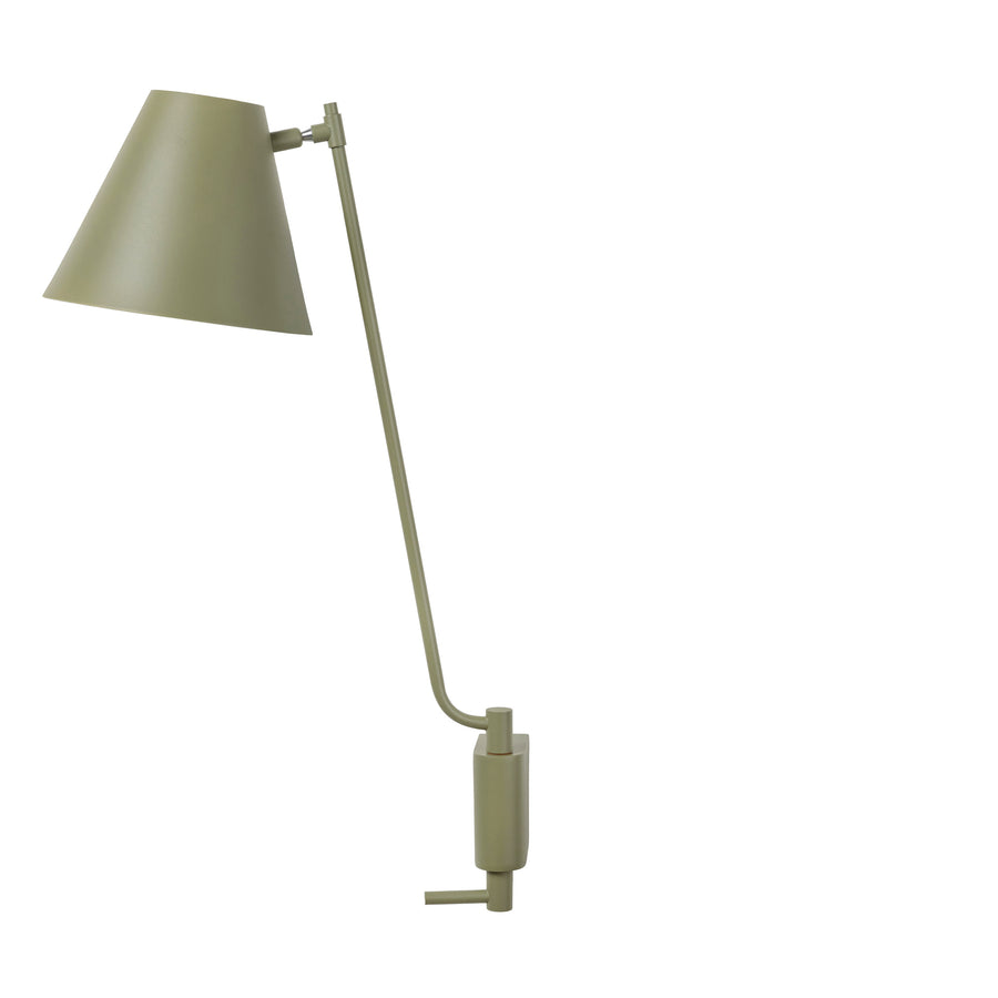 Wall light LEME black microtexture shade + matte brushed brass base and stem