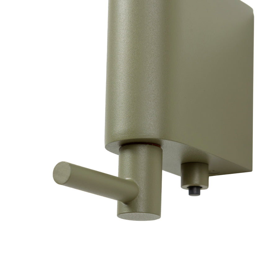 Wall light LEME black microtexture shade + matte brushed brass base and stem