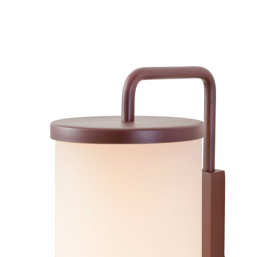 Arandela LUME microtextura vinho + vidro jateado