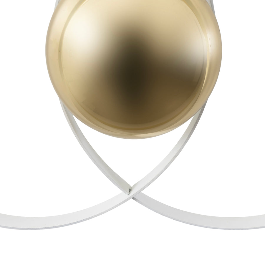 Arandela OLHAR latão polido + microtextura branca