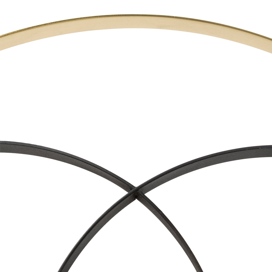 Arandela OLHAR latão polido + microtextura preta