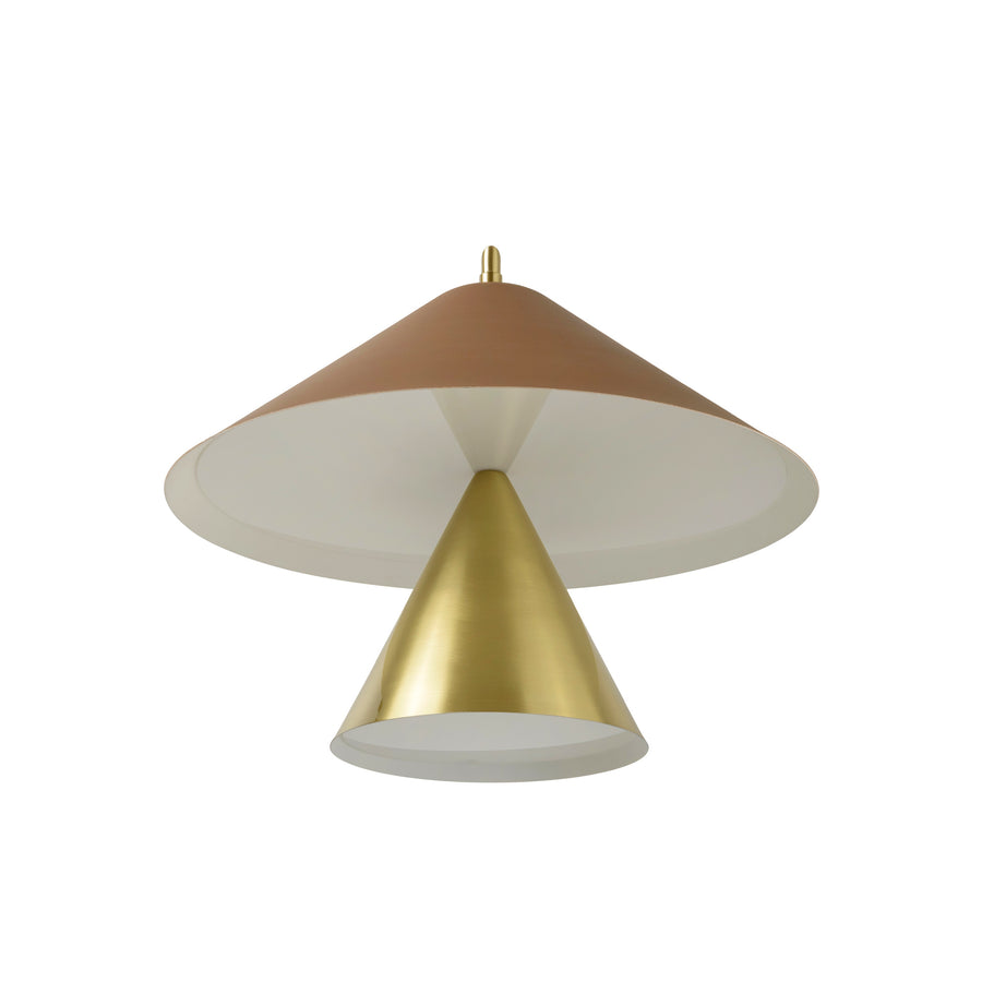 Wall light SHANGHAI bigger black microtexture shade + smaller polished brass and stem