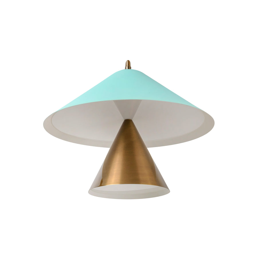 Wall light SHANGHAI bigger black microtexture shade + smaller polished brass and stem