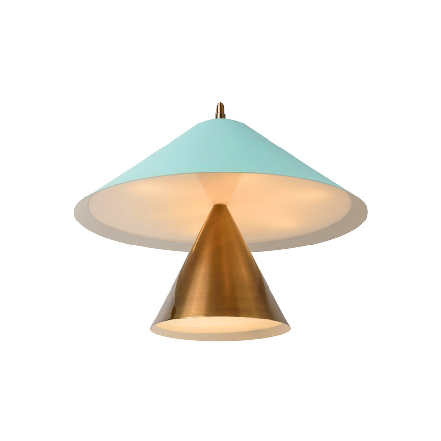 Wall light SHANGHAI bigger black microtexture shade + smaller polished brass and stem