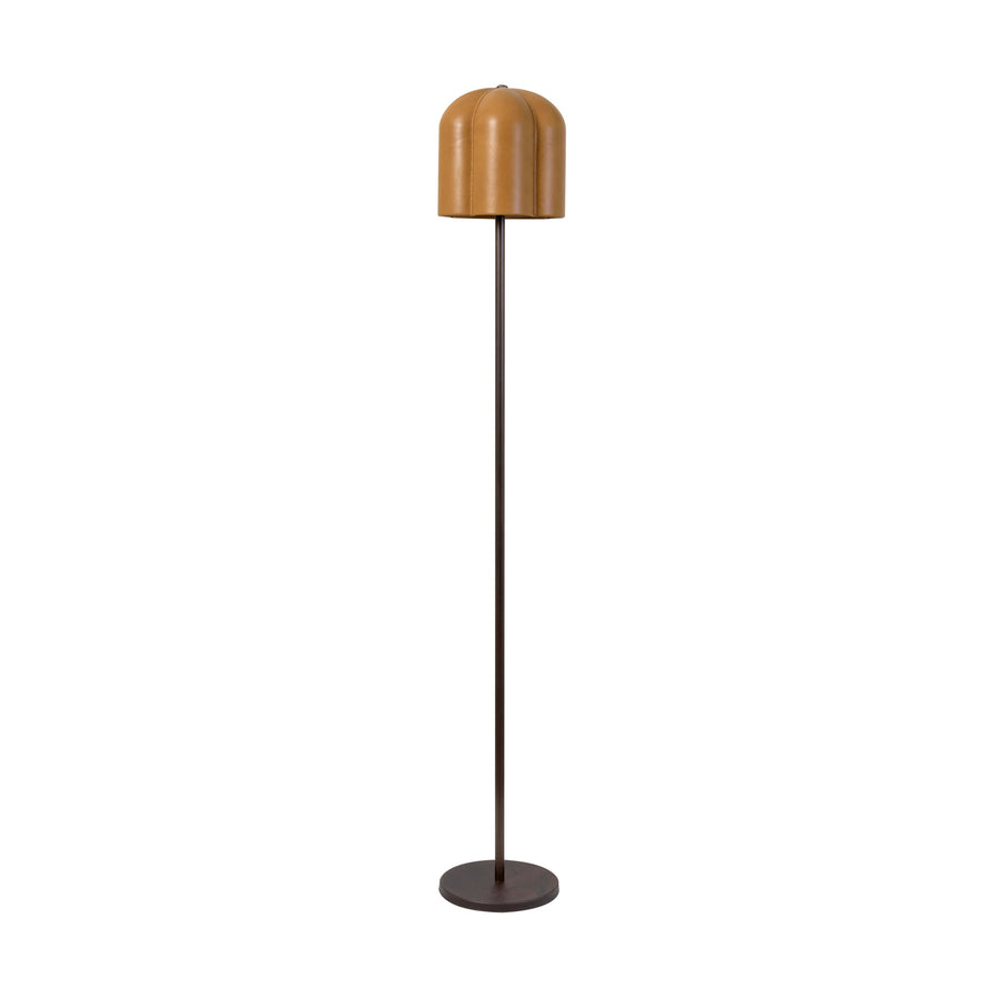 Pendant CARAÍVA double natural woven straw basket and polished brass finish