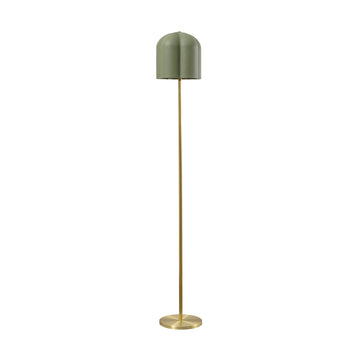 Pendant CARAÍVA double natural woven straw basket and polished brass finish