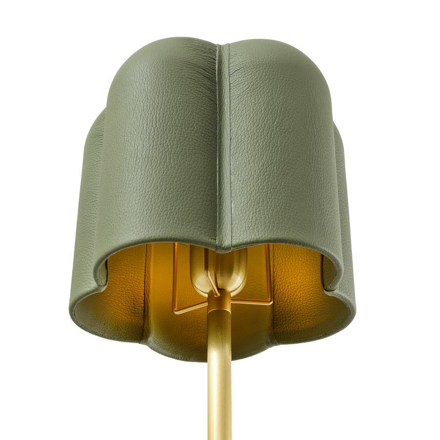 Pendant CARAÍVA double natural woven straw basket and polished brass finish