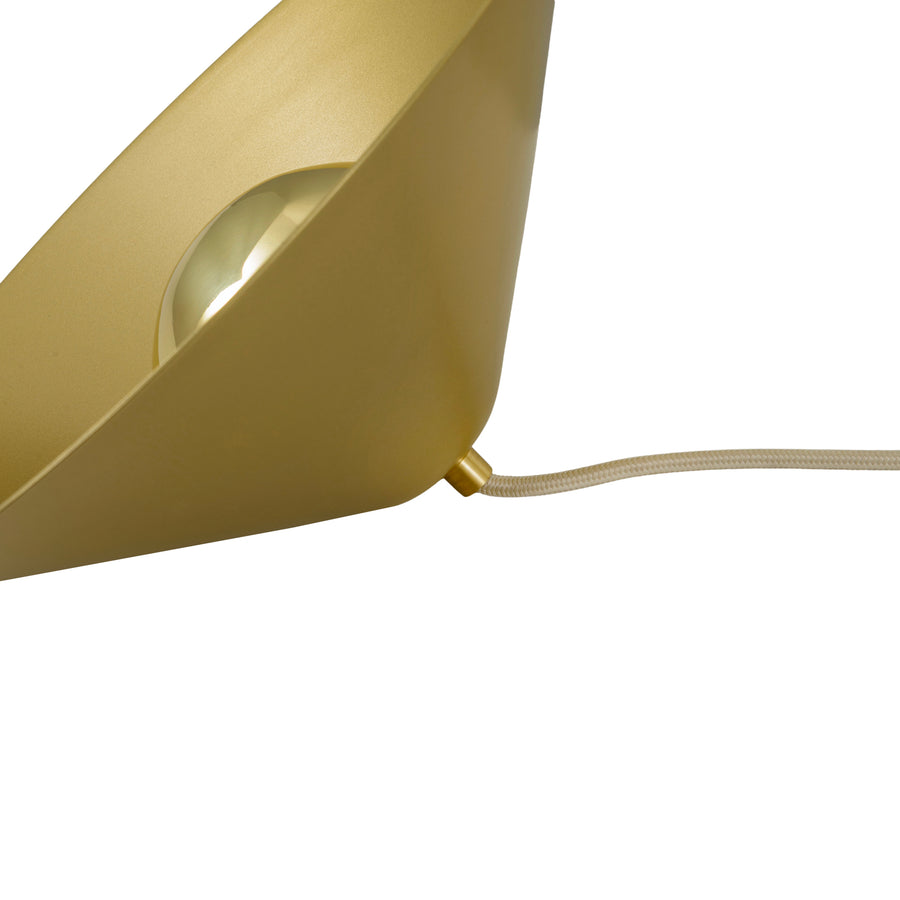 Luminaire GIRASSOL M  polished hammered brass shade + polished button brass