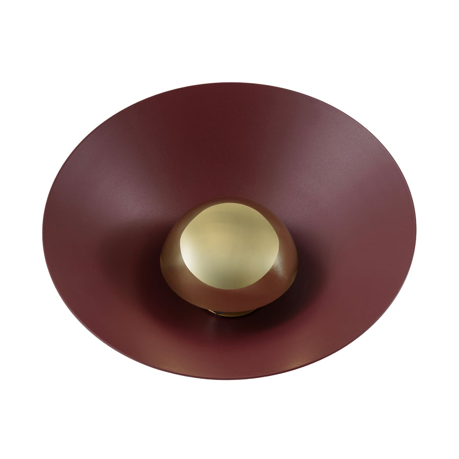 Luminaire GIRASSOL M  polished hammered brass shade + polished button brass