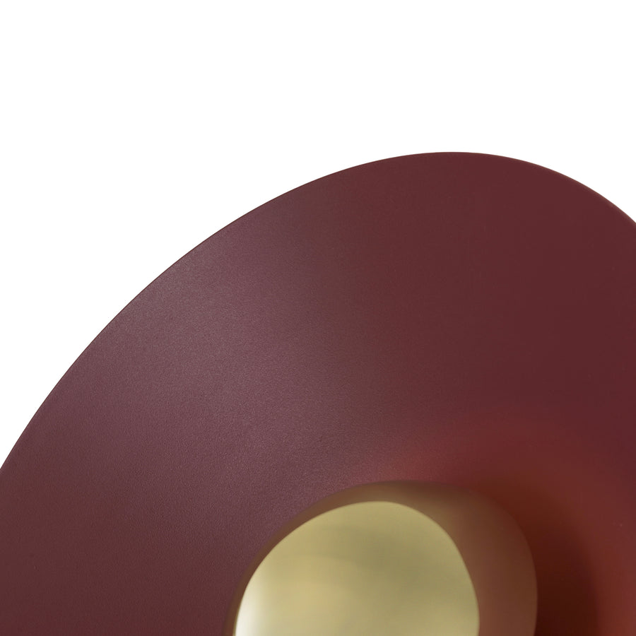 Luminaire GIRASSOL M  polished hammered brass shade + polished button brass