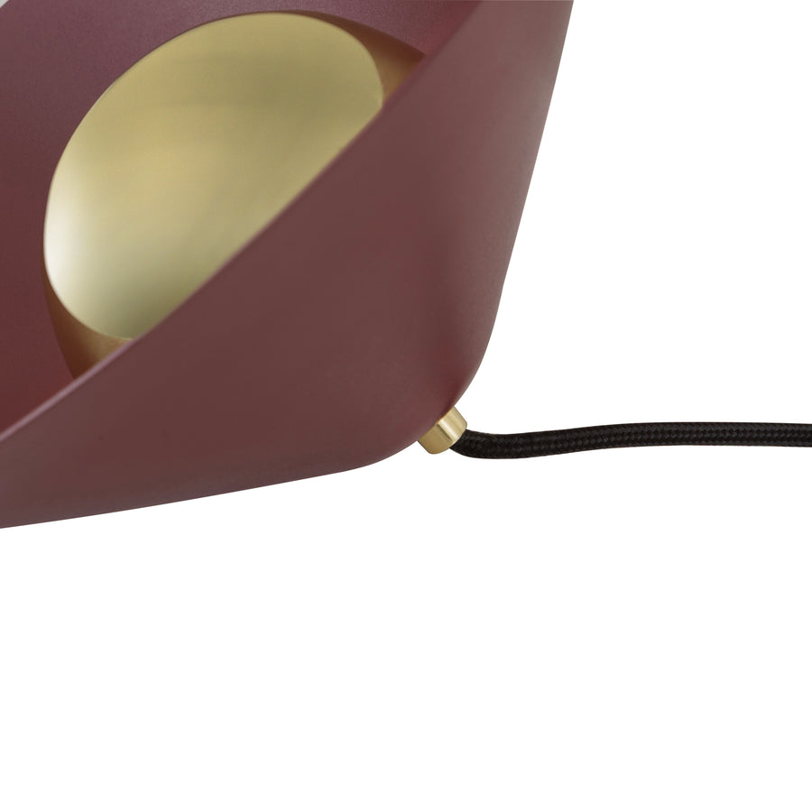 Luminaire GIRASSOL M  polished hammered brass shade + polished button brass