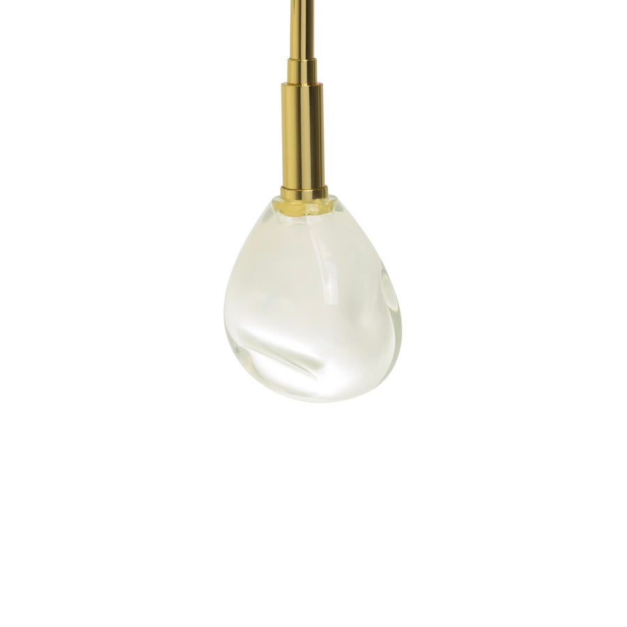 lustre CIPÓ® G latão polido + globos de vidro soprado pérola