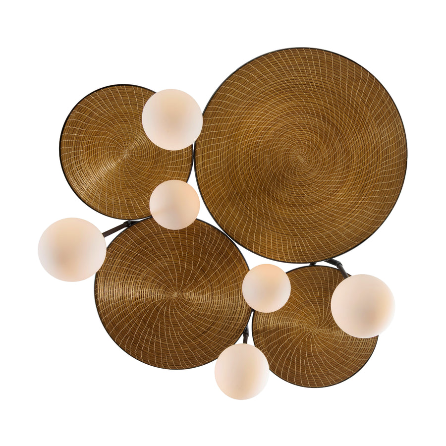 Pendant BRUTA G 06 matte brushed brass + golden grass