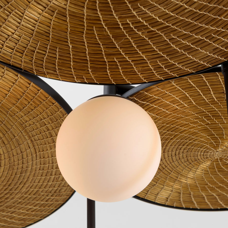 Pendant BRUTA G 06 matte brushed brass + golden grass