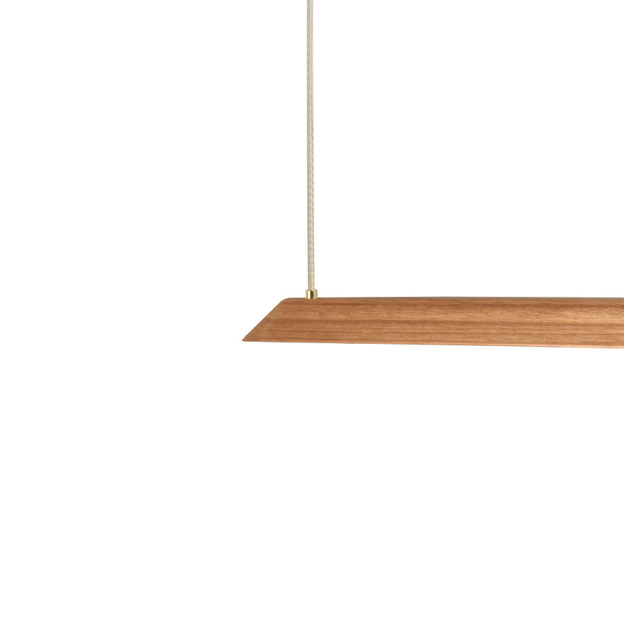 Pendant CANOA imbuia + polished brass detail