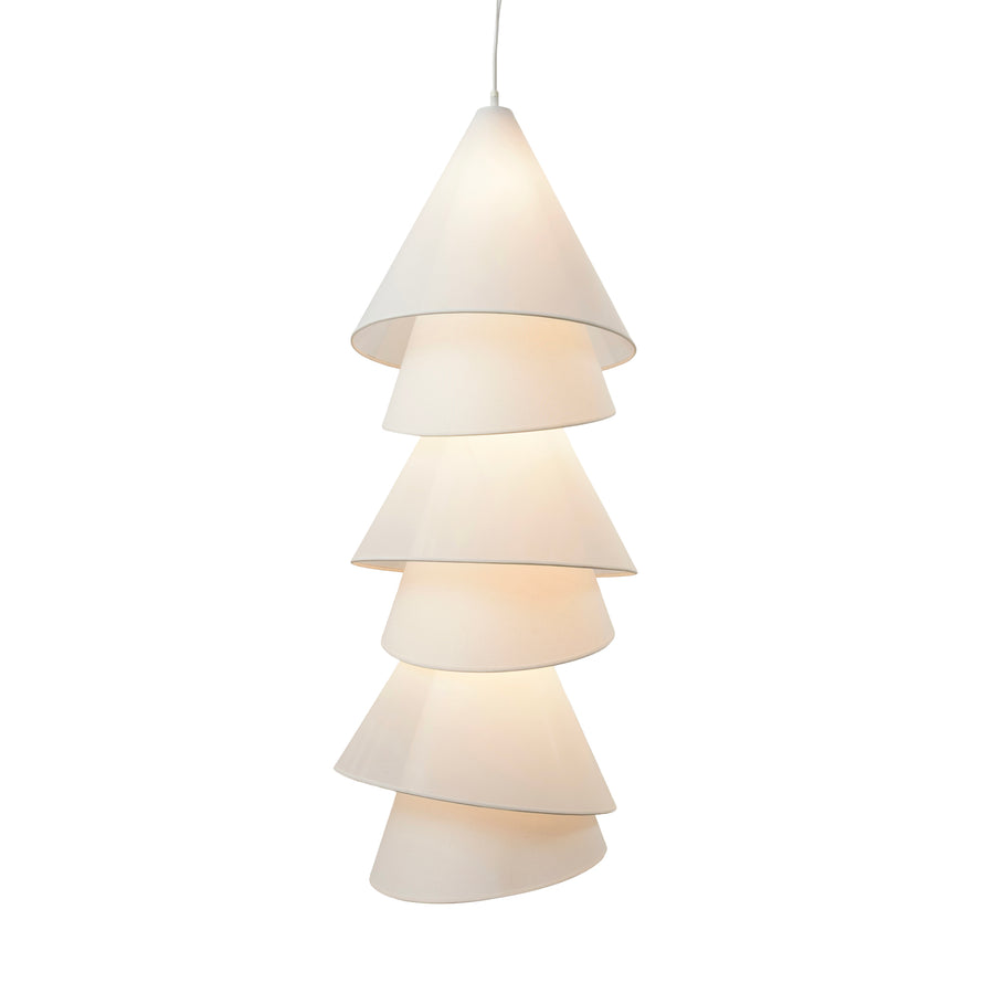 Pendant CARAÍVA double natural woven straw basket and polished brass finish