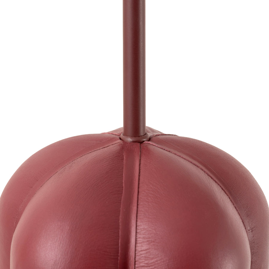 Pendente HIBISCO P couro vinho + microtextura vinho