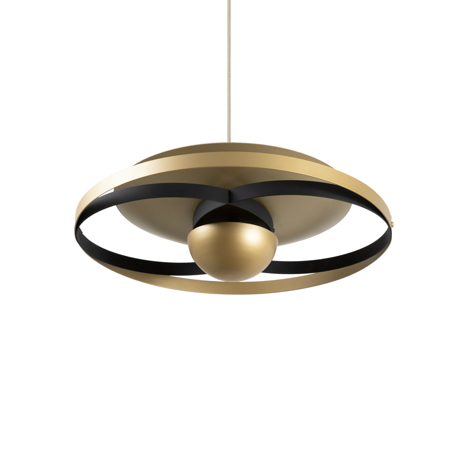 Pendente OLHAR dourada + microtextura preta