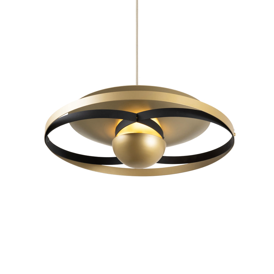 Pendente OLHAR dourada + microtextura preta