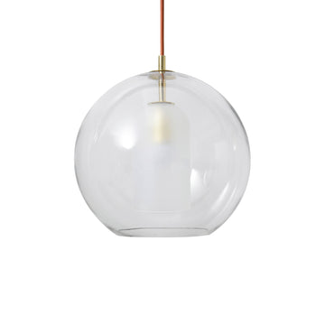 Pendente REDOMA esfera com vidro jateado
