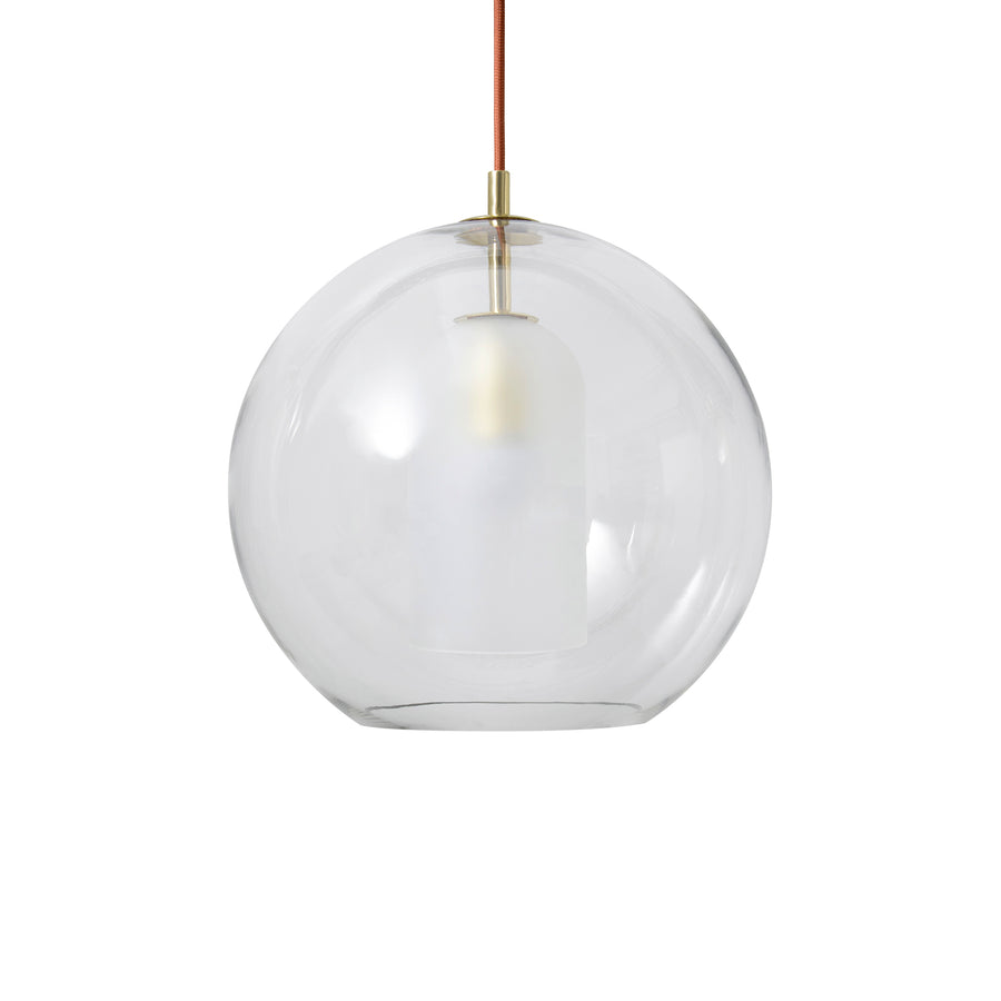 Pendente REDOMA esfera com vidro jateado