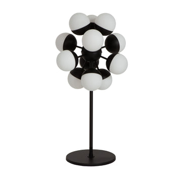 Abajur SPUTNIK® 12 globos microtextura preta