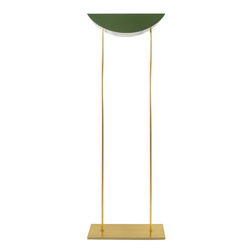 Column ASA olive green microtexture shade + shine brushed brass stem and base