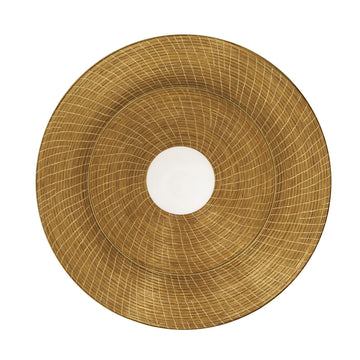 Wall light BRUTA double disc, 01 matte brushed brass globe + golden grass