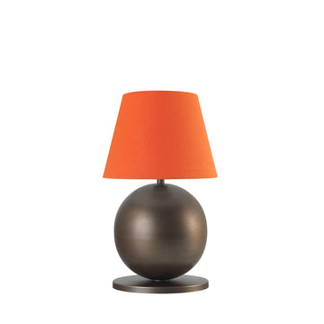 Lampshade CARAJÁS oxidized brown brass + orange conical shade