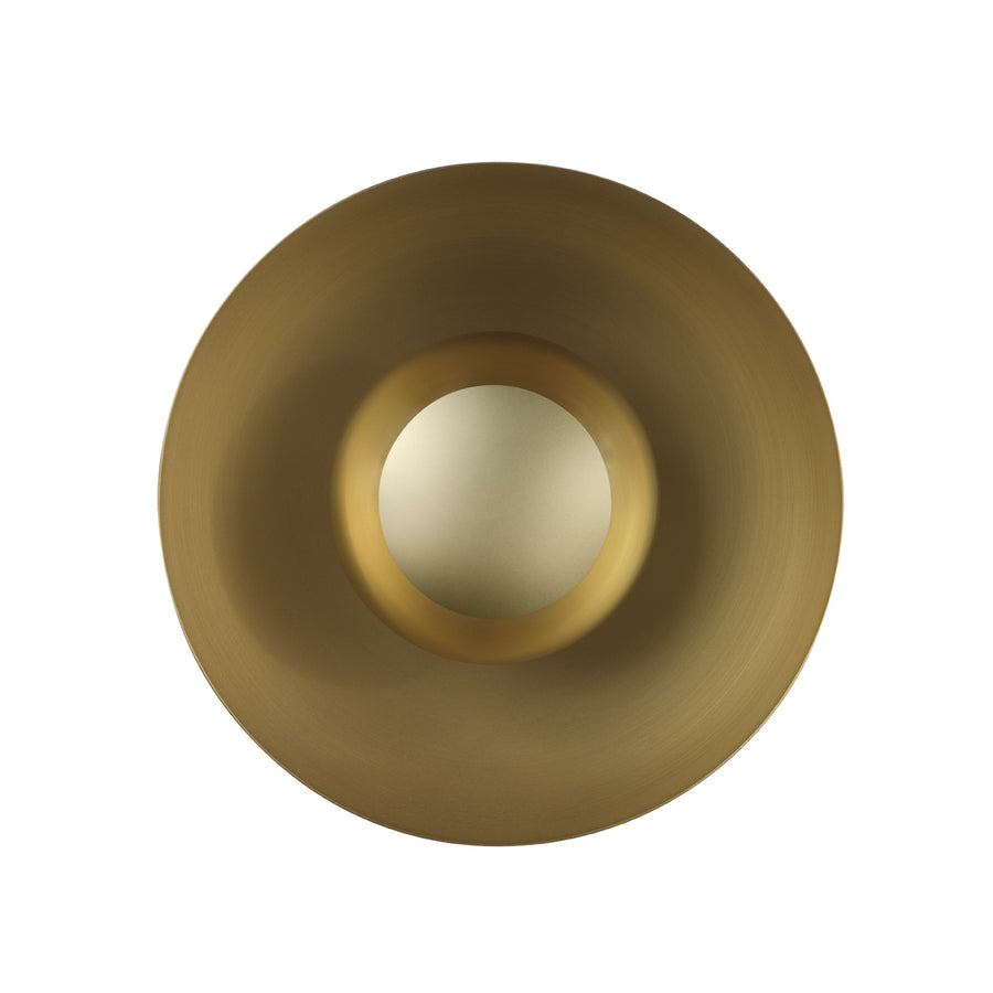 Wall light GIRASSOL solo matte polished brass shade +  polished button brass