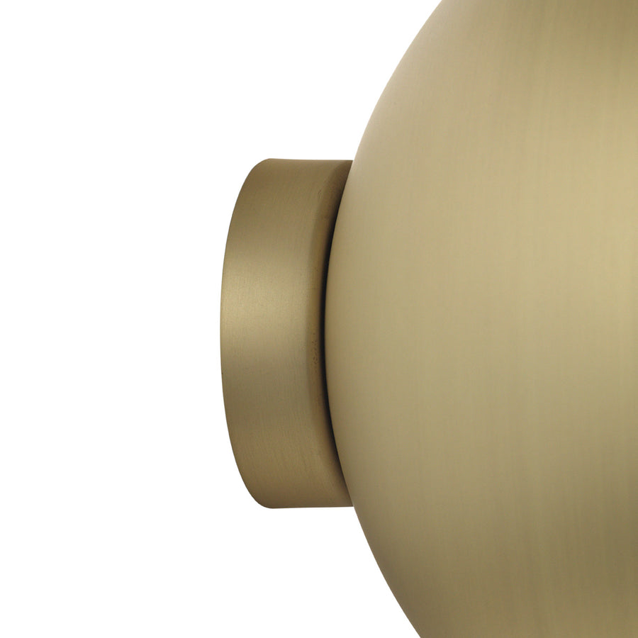 Wall light GIRASSOL solo matte polished brass shade +  polished button brass