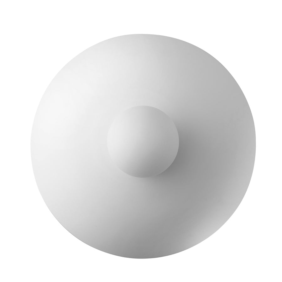 Arandela GUARDA CHUVA 2 plafon microtextura branca + mini cúpula latão escovado fosco