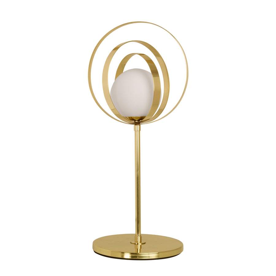 Lampshde CÍRCULO high, 01 polished brass globe