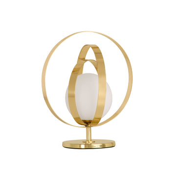 Lampshade CÍRCULO low 01 polished brass globe