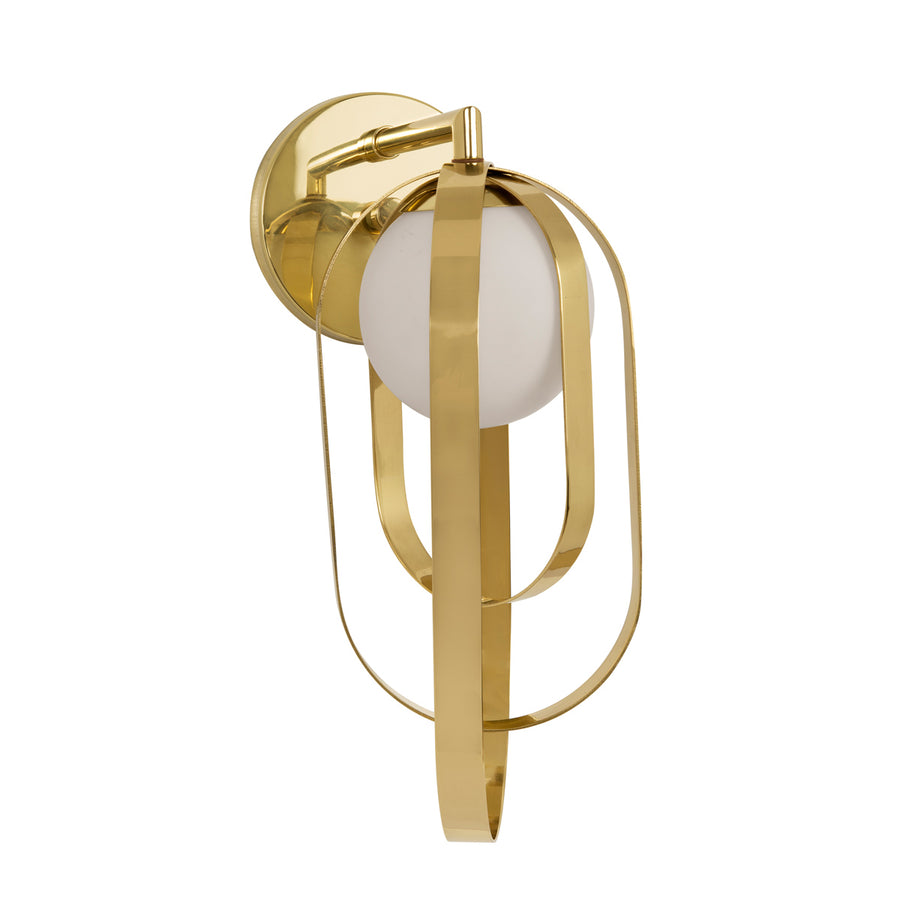 Wall light ELIPSE 01 polished brass globe
