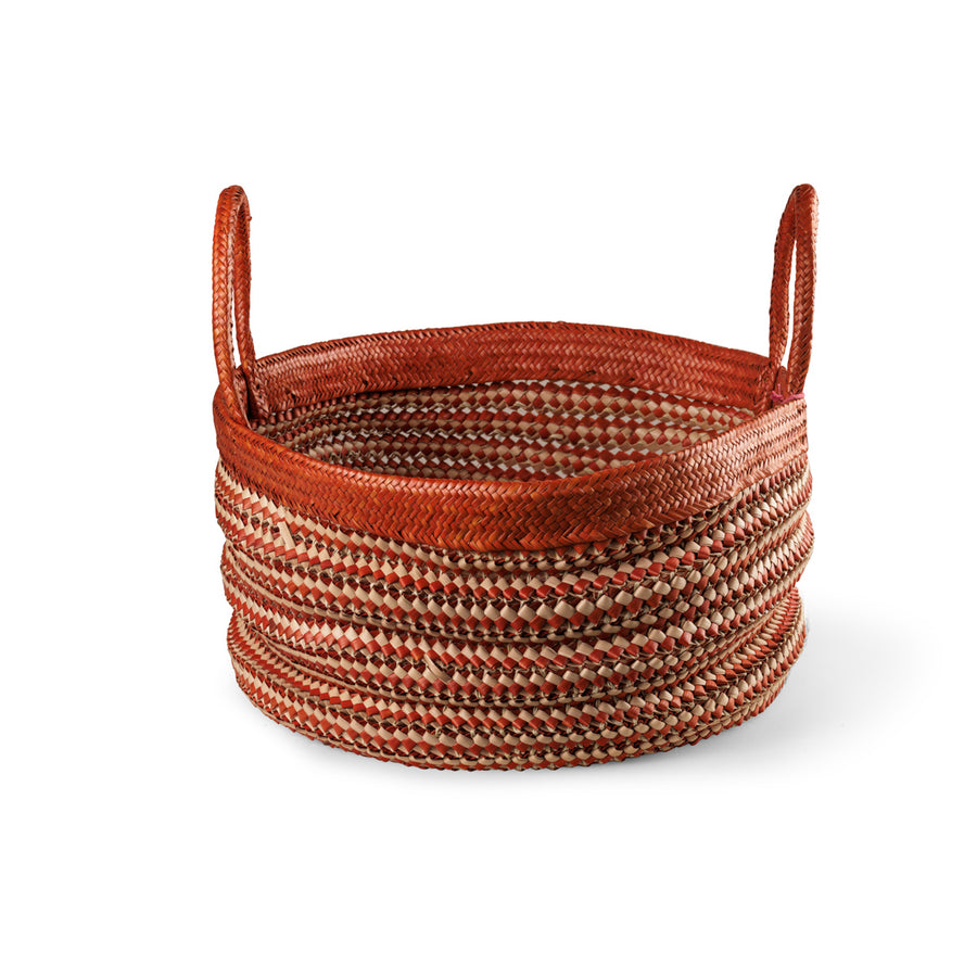 Piassava straw basket